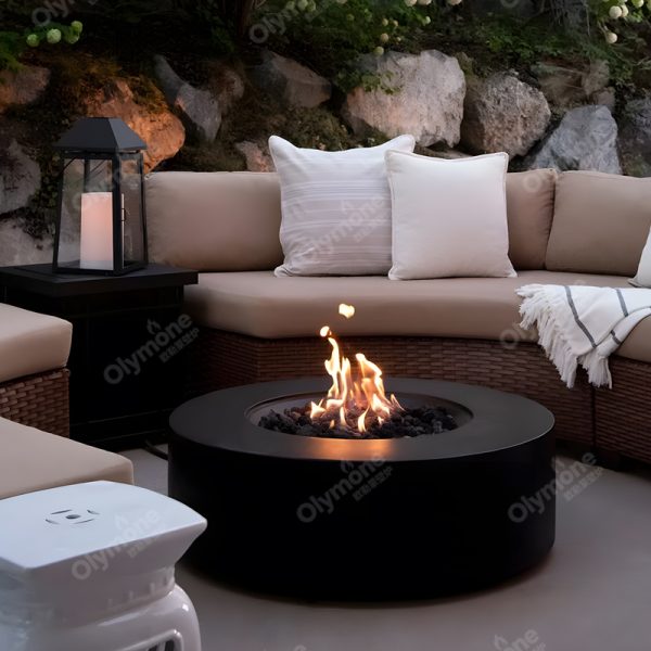 Round  STAINLESS STEEL GAS FIRE PIT TABLE - Image 5