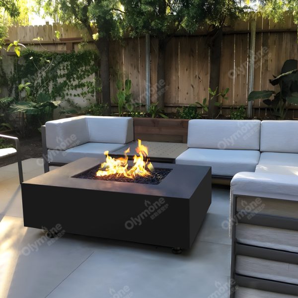 square STAINLESS STEEL GAS FIRE PIT TABLE - Image 3