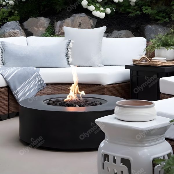 Round  STAINLESS STEEL GAS FIRE PIT TABLE - Image 6