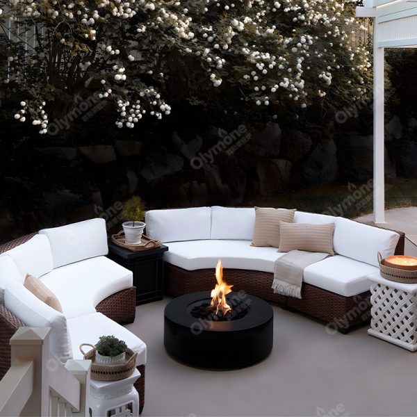 Round  STAINLESS STEEL GAS FIRE PIT TABLE - Image 4