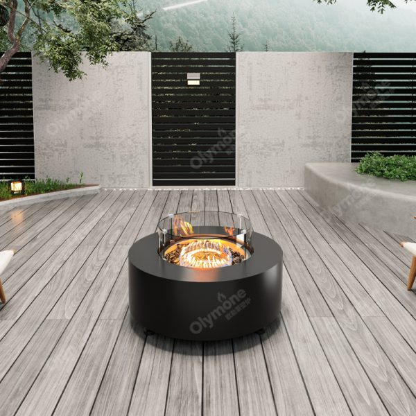 Round  STAINLESS STEEL GAS FIRE PIT TABLE - Image 3